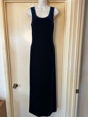 Rampage Royal Blue Velvet Scoop Neck Maxi Dress size S